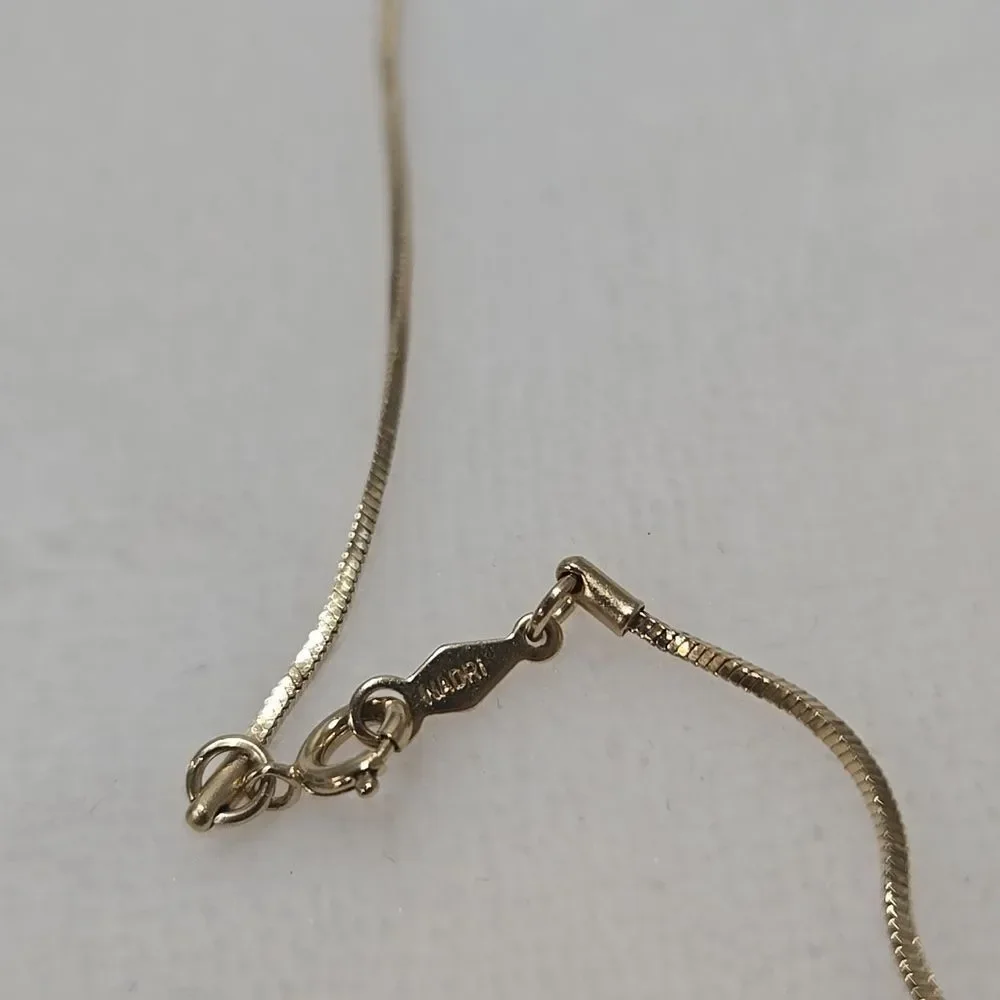 14k Gold Plated Necklace with Stunning Pink Crystal Heart Pendant
